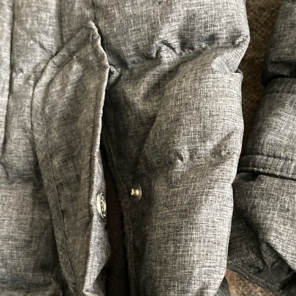 Lands' End Women's Charcoal Puffer Coat - Picture 4 of 10